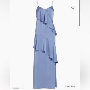 Ramy Brook Elsie Satin Tiered Maxi Dress